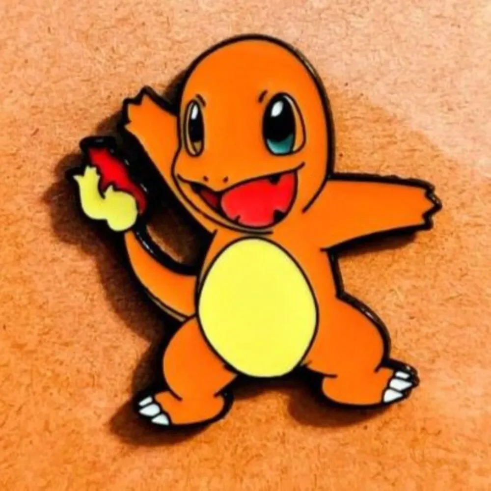 Charmander Pokemon Character Enamel Pin - Video Game Collectible